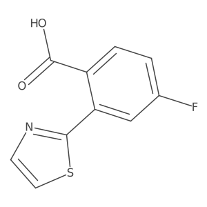 4-Fluoro-2-(2-thiazolyl)benzoic acid Structure