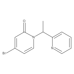 4-Bromo-1-(1-pyridin-2-ylethyl)pyridin-2-one结构式