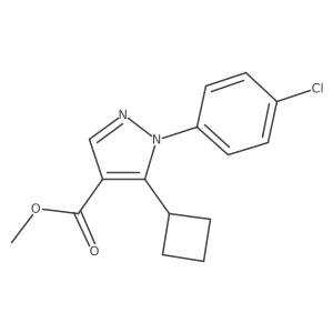 Methyl 1-(4-chlorophenyl)-5-cyclobutyl-pyrazole-4-carboxylate Structure