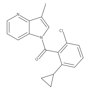 (2-chloro-6-cyclopropylphenyl)(3-iodo-1H-pyrrolo[3,2-b]pyridin-1-yl)Methanone结构式