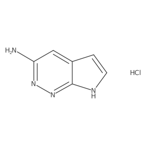 7H-Pyrrolo[2,3-c]pyridazin-3-amine hydrochloride结构式