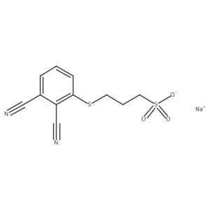3-[(2,3-Dicyanophenyl)thio]-1-propanesulfonic acid sodium salt Structure