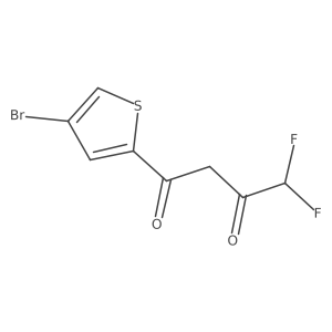 1-(4-Bromothiophen-2-yl)-4,4-difluorobutane-1,3-dione Structure