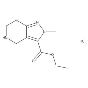 ethyl 2-methyl-2H,4H,5H,6H,7H-pyrazolo[4,3-c]pyridine-3-carboxylate hydrochloride结构式