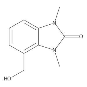 4-(hydroxymethyl)-1,3-dimethyl-2,3-dihydro-1H-1,3-benzodiazol-2-one结构式