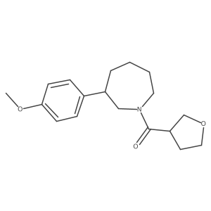 (3-(4-Methoxyphenyl)azepan-1-yl)(tetrahydrofuran-3-yl)methanone Structure