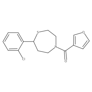(7-(2-Chlorophenyl)-1,4-thiazepan-4-yl)(furan-3-yl)methanone Structure