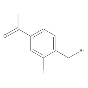 1-[4-(Bromomethyl)-3-iodophenyl]ethanone结构式