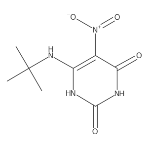 6-(tert-butylamino)-5-nitro-2,4(1H,3H)-pyrimidinedione结构式