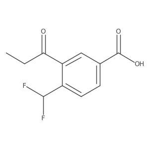 4-(Difluoromethyl)-3-propionylbenzoic acid结构式