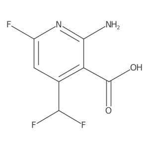 2-Amino-4-(difluoromethyl)-6-fluoronicotinic acid Structure