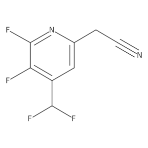 2,3-Difluoro-4-(difluoromethyl)pyridine-6-acetonitrile结构式