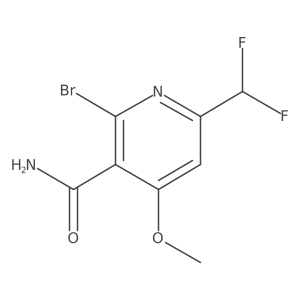 2-Bromo-6-(difluoromethyl)-4-methoxynicotinamide结构式