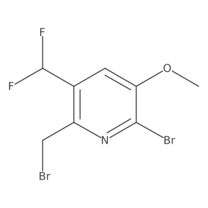 2-Bromo-6-(bromomethyl)-5-(difluoromethyl)-3-methoxypyridine Structure