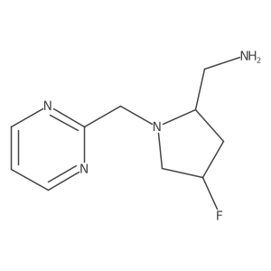[(2S,4S)-4-fluoro-1-[(pyrimidin-2-yl)methyl]pyrrolidin-2-yl]methanamine Structure