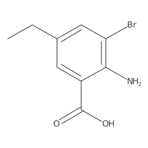2-Amino-3-bromo-5-ethylbenzoic acid Structure