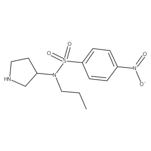 4-Nitro-N-propyl-N-(pyrrolidin-3-yl)benzene-1-sulfonamide结构式