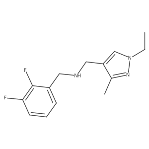 [(2,3-difluorophenyl)methyl][(1-ethyl-3-methyl-1H-pyrazol-4-yl)methyl]amine Structure