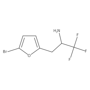 3-(5-Bromofuran-2-yl)-1,1,1-trifluoropropan-2-amine结构式