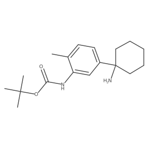 tert-butyl N-[5-(1-aminocyclohexyl)-2-methylphenyl]carbamate结构式