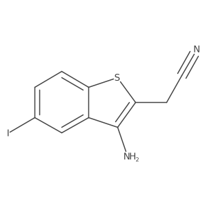Benzo[b]thiophene-2-acetonitrile, 3-amino-5-iodo-结构式