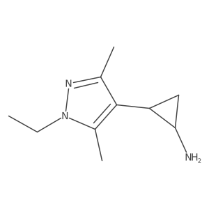 2-(1-ethyl-3,5-dimethyl-1H-pyrazol-4-yl)cyclopropan-1-amine Structure