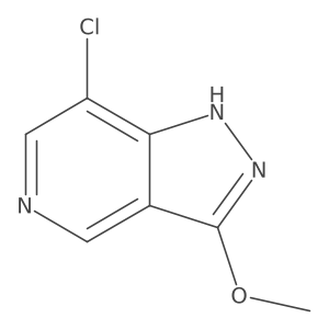 7-Chloro-3-methoxy-1H-pyrazolo[4,3-c]pyridine结构式