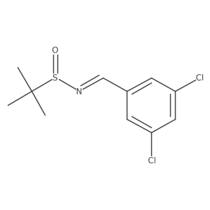 (R)-N-(3,5-dichlorobenzylidene)-2-methylpropane-2-sulfinamide Structure