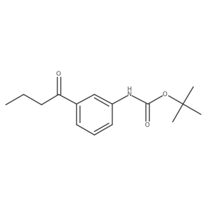 tert-butyl N-(3-butanoylphenyl)carbamate结构式