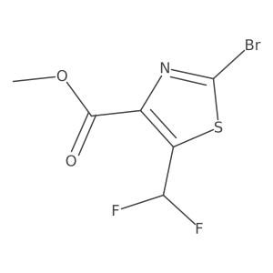 Methyl 2-bromo-5-(difluoromethyl)thiazole-4-carboxylate Structure