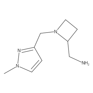 {1-[(1-methyl-1H-pyrazol-3-yl)methyl]azetidin-2-yl}methanamine结构式