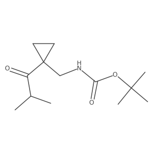 tert-butyl N-{[1-(2-methylpropanoyl)cyclopropyl]methyl}carbamate结构式
