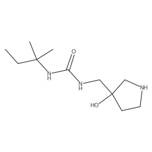 1-[(3-Hydroxypyrrolidin-3-yl)methyl]-3-(2-methylbutan-2-yl)urea Structure