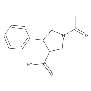 rac-(3R,4R)-1-acetyl-4-phenylpyrrolidine-3-carboxylic acid Structure