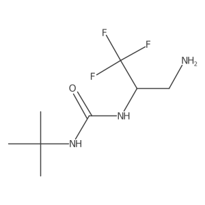 3-(3-Amino-1,1,1-trifluoropropan-2-yl)-1-tert-butylurea结构式