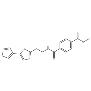 Methyl 4-((2-([2,3'-bithiophen]-5-yl)ethyl)carbamoyl)benzoate Structure