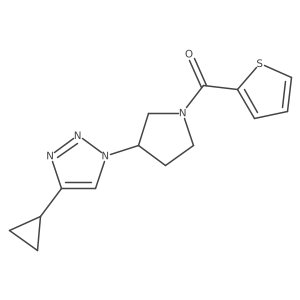 (3-(4-cyclopropyl-1H-1,2,3-triazol-1-yl)pyrrolidin-1-yl)(thiophen-2-yl)methanone Structure