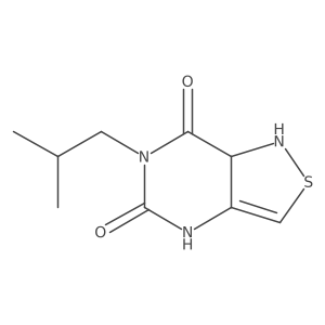 6-(2-methylpropyl)-4,7a-dihydro-1H-[1,2]thiazolo[4,3-d]pyrimidine-5,7-dione Structure