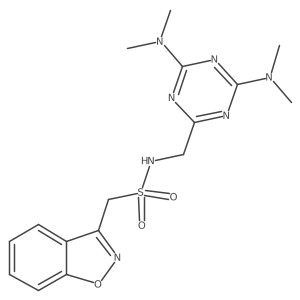 1-(benzo[d]isoxazol-3-yl)-N-((4,6-bis(dimethylamino)-1,3,5-triazin-2-yl)methyl)methanesulfonamide Structure