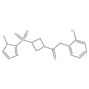 2-(2-chlorophenyl)-1-(3-((1-methyl-1H-imidazol-2-yl)sulfonyl)azetidin-1-yl)ethanone Structure