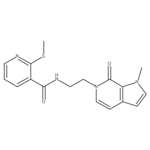 N-(2-(1-methyl-7-oxo-1H-pyrrolo[2,3-c]pyridin-6(7H)-yl)ethyl)-2-(methylthio)nicotinamide结构式
