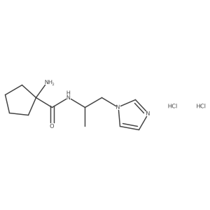 1-amino-N-[1-(1H-imidazol-1-yl)propan-2-yl]cyclopentane-1-carboxamide dihydrochloride Structure