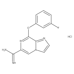 8-(3-Fluorophenoxy)imidazo[1,2-a]pyrazine-6-carboximidamidehydrochloride结构式