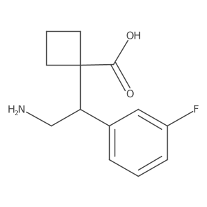 1-[2-Amino-1-(3-fluorophenyl)ethyl]cyclobutane-1-carboxylic acid结构式