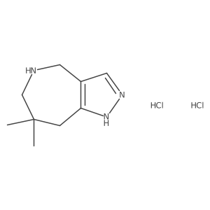 7,7-dimethyl-1H,4H,5H,6H,7H,8H-pyrazolo[4,3-c]azepine dihydrochloride Structure