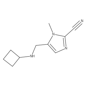 5-[(Cyclobutylamino)methyl]-1-methyl-1H-imidazole-2-carbonitrile结构式