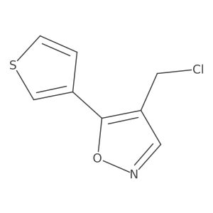 4-(Chloromethyl)-5-(thiophen-3-yl)isoxazole Structure
