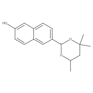 6-(4,4,6-Trimethyl-1,3,2-dioxaborinan-2-YL)-2-naphthol Structure