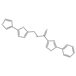 N-({[2,3'-bifuran]-5-yl}methyl)-2-phenyl-1,3-thiazole-4-carboxamide Structure