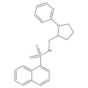 N-{[1-(pyrimidin-2-yl)pyrrolidin-2-yl]methyl}naphthalene-1-sulfonamide结构式